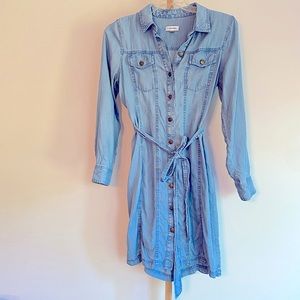 Calvin Klein long-sleeved button down dress